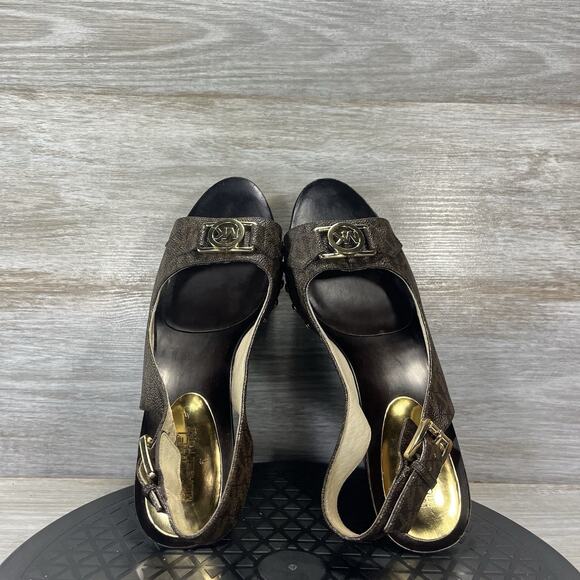 MICHAEL Michael Kors Women's Studied wooden Wedges Size 9 M - Picture 6 of 9